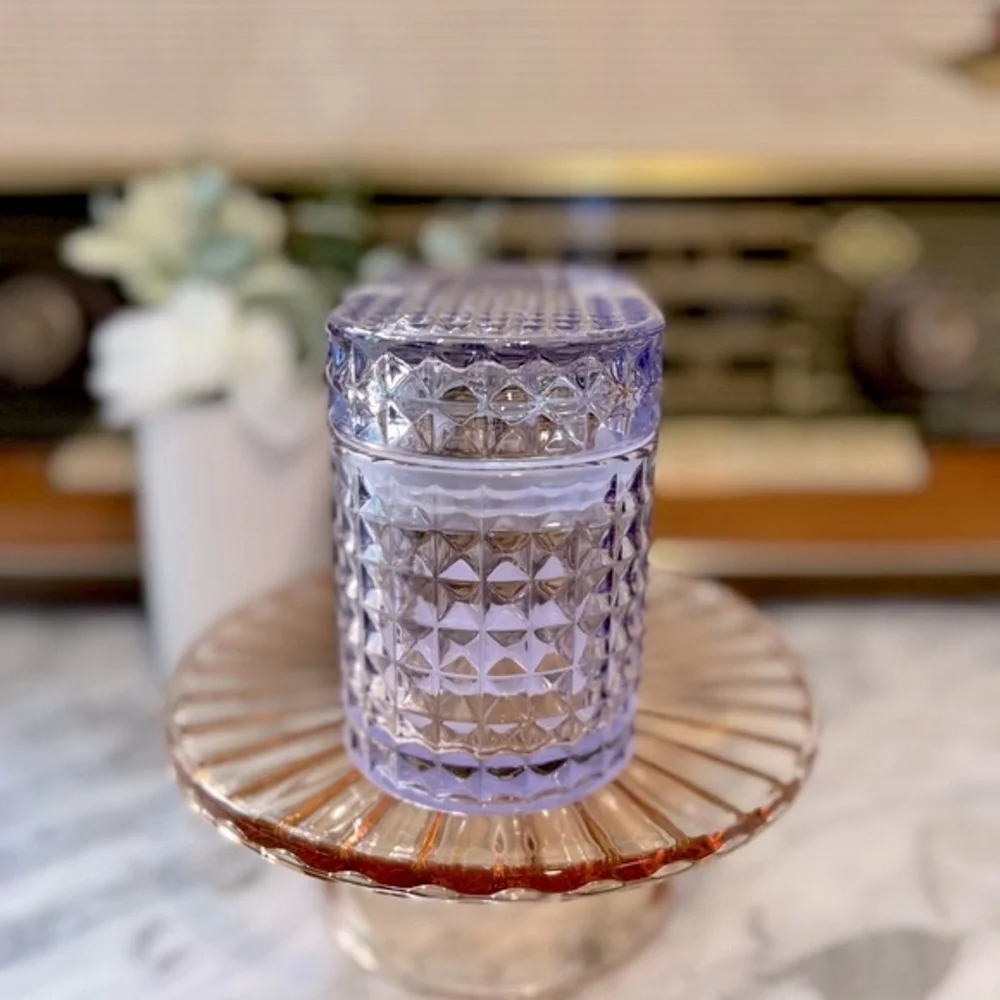 ✨NEW💜Target Bullseye Playground 2024 Purple Glass Trinket Box💎 - Picture 6 of 11